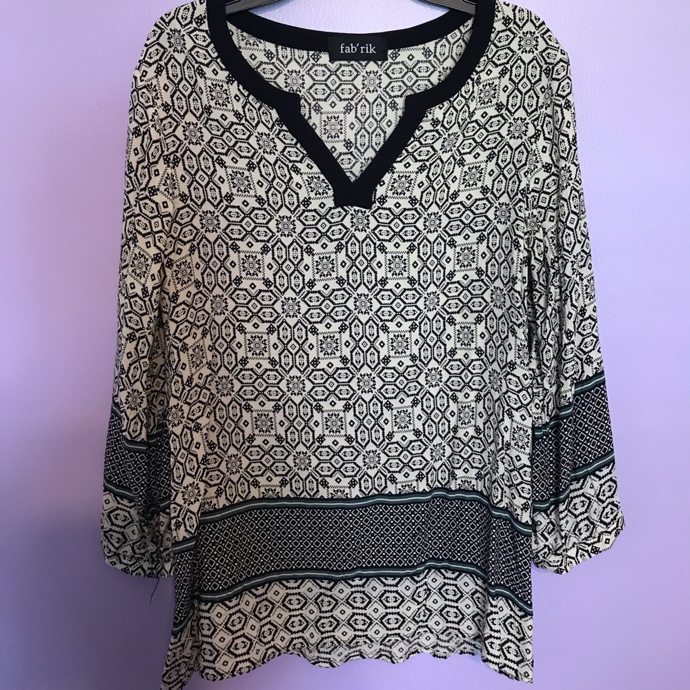 Black and white patterned shirt